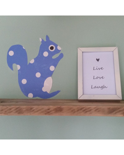 Behangsticker eekhoorn blauw.