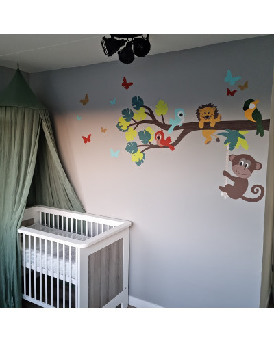 Behang (muur)sticker baby- en kinderkamer Sierlijke jungle tak