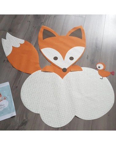 Behang muursticker vos op wolk babykamer.