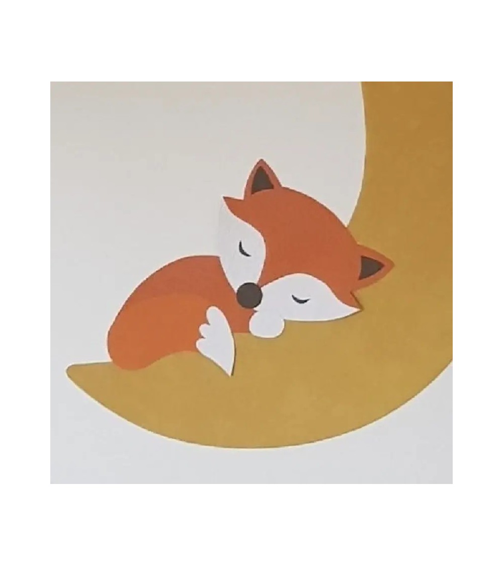 Behangsticker vosje oranje