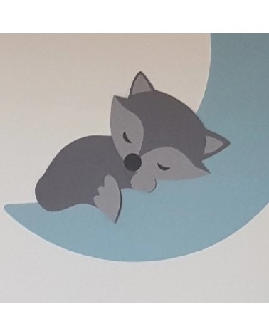 Behangsticker vosje grijs