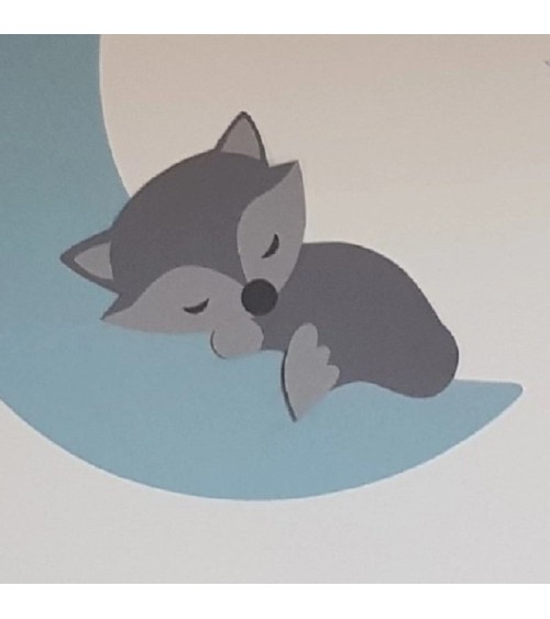Behangsticker vosje oranje spiegelbeeld.