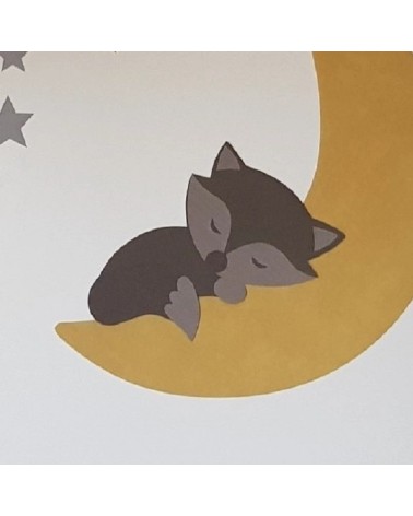 Behangsticker vosje bruin