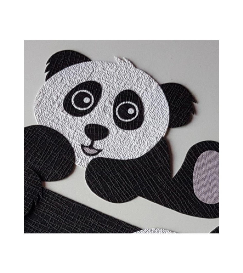 Behangsticker hangende pandabeer