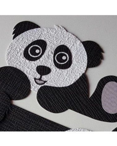 Behangsticker hangende pandabeer