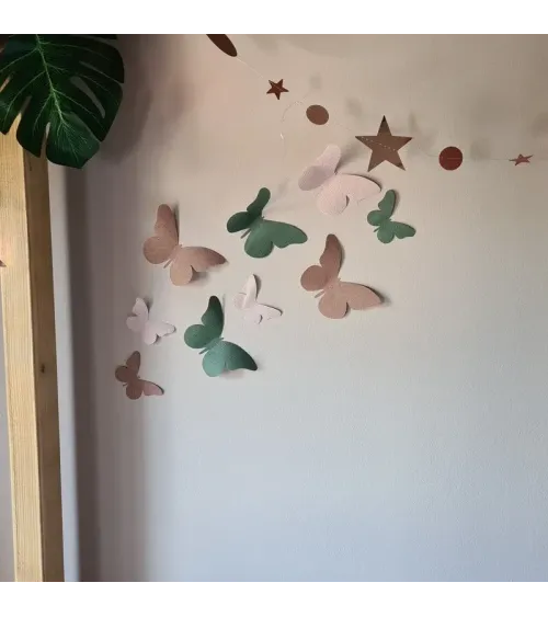 Behang (muur)sticker Set (3d) vlinders