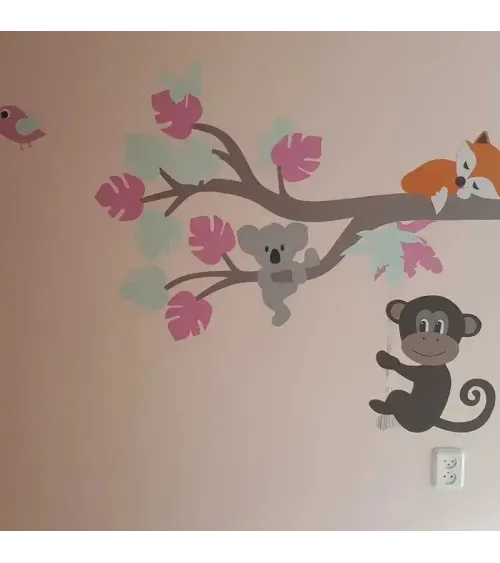 Behang (muur)sticker baby- en kinderkamer Sierlijke jungle tak