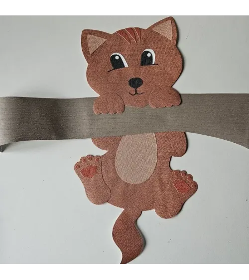 Behangsticker klimmende poes - luxe muursticker