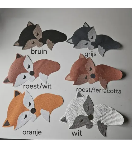 Behangsticker vosje oranje spiegelbeeld.