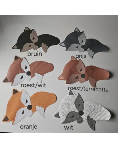 Muursticker kleuren vosje.