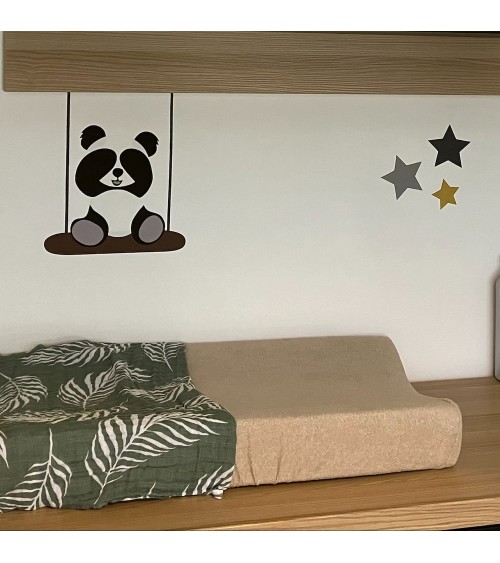 Behangsticker zittend pandabeertje
