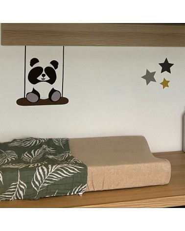 Behangsticker zittend pandabeertje