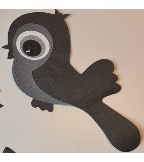 Behang muursticker vogels roestbruin en terracotta.