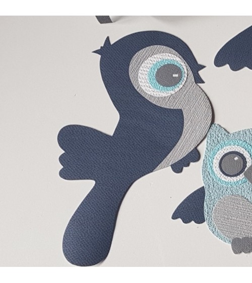 Behang muursticker vogels roestbruin en terracotta.