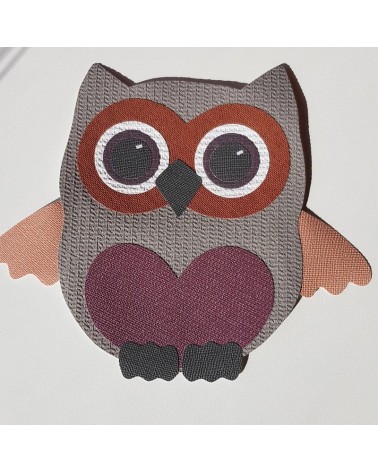 Muursticker behang uil groot roest.