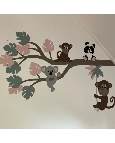 Behang (muur)sticker baby- en kinderkamer Sierlijke jungle tak