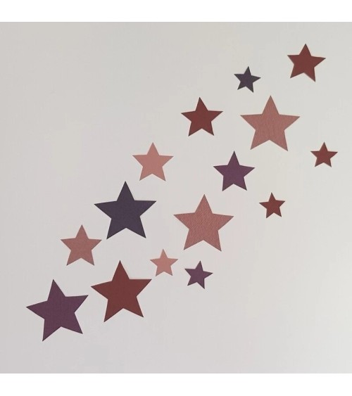 Behangsticker set sterren babykamer okergeel en grijs.