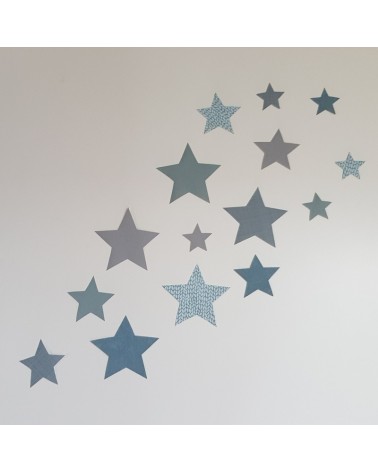 Behangsticker set sterren babykamer oudgroen.
