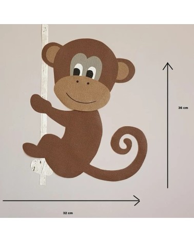 Afmetingen behangsticker grote aap.
