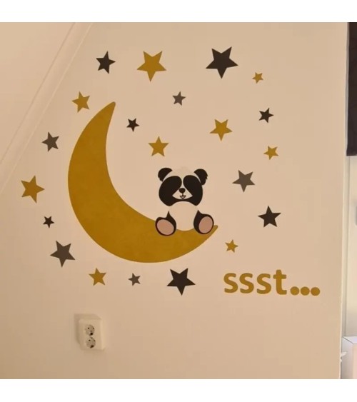 Behang letters muurdecoratie Ssst...