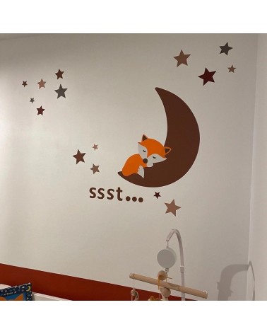 Muursticker behang letters ssst... roest formaat.