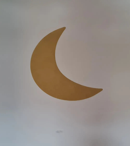 Behangsticker kinderkamer gouden maan met sterren boho kamer.