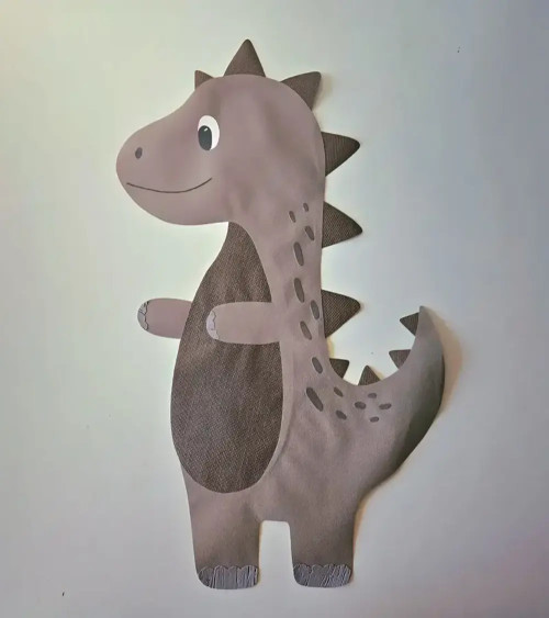Stoere schattige dino behangsticker babykamer.