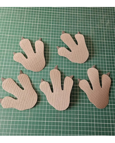 Set behangstickers dino pootafdrukken.