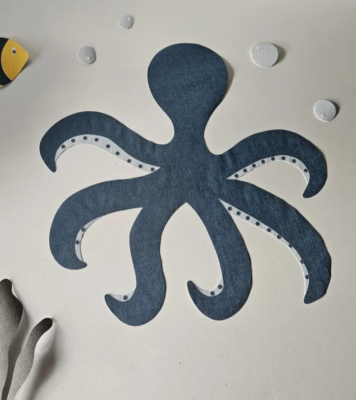 Behangsticker octopus oceaan thema babykamer Behangsticker