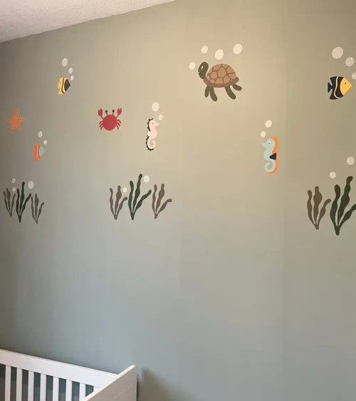 Zeester behangsticker babykamer