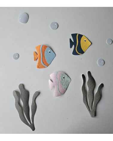 Behangstickers babykamer en kinderkamer tropische vissen.