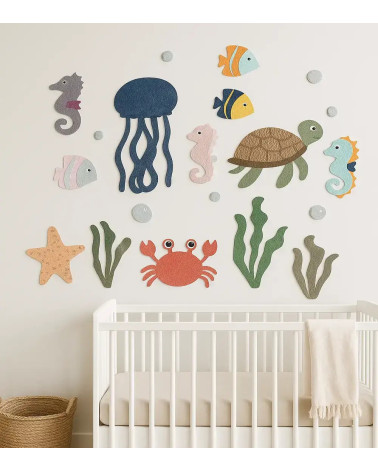 Behangstickers babykamer en kinderkamer onderwaterwereld.