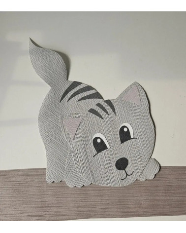 Behangsticker spelende poes.