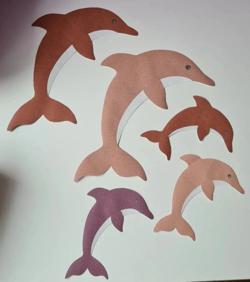 Dolfijnen behangstickers.