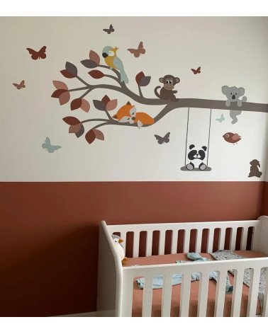 Muursticker dierentak roestbruin.