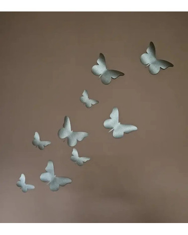 3d vlinders set behangstickers kinderkamer goud.