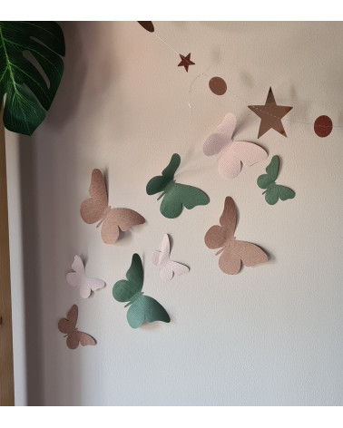 3d vlinders set behangstickers kinderkamer kleuren mix.