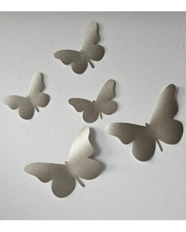 3d vlinders set behangstickers kinderkamer goud.