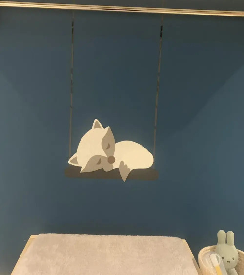 Behangsticker vosje oranje.