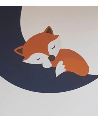 Behangsticker vosje oranje.