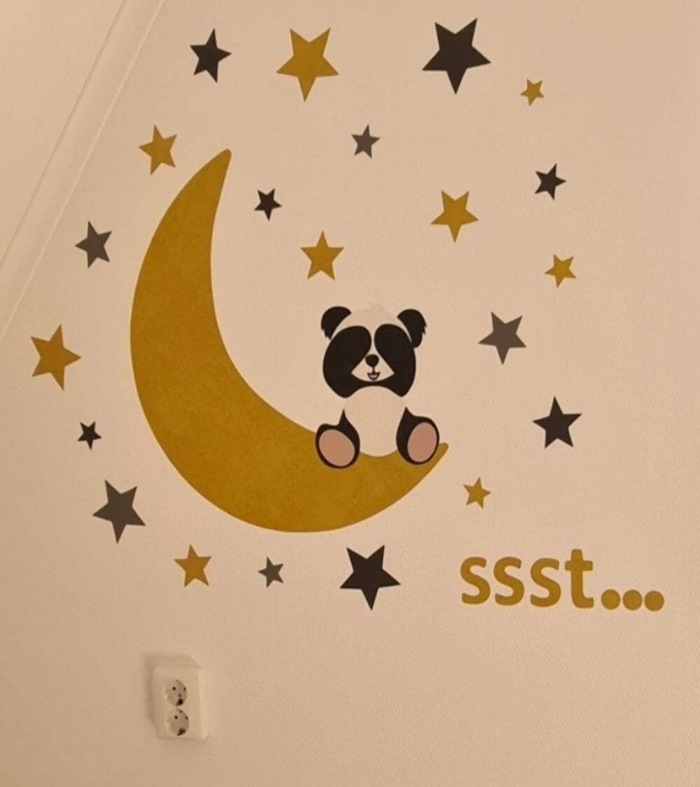 Behang letters muurdecoratie Ssst...