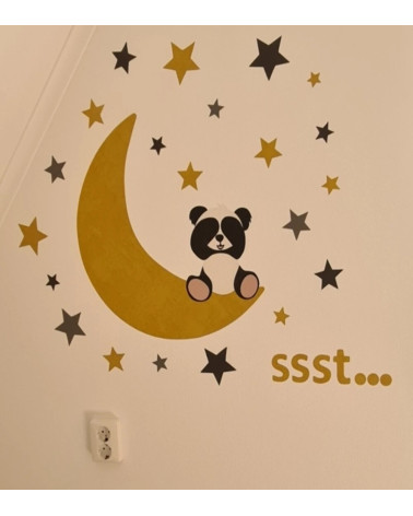 Behang letters muurdecoratie Ssst...