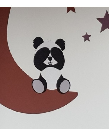 Behangsticker zittend pandabeertje