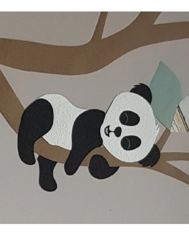Behangsticker slapend pandabeertje
