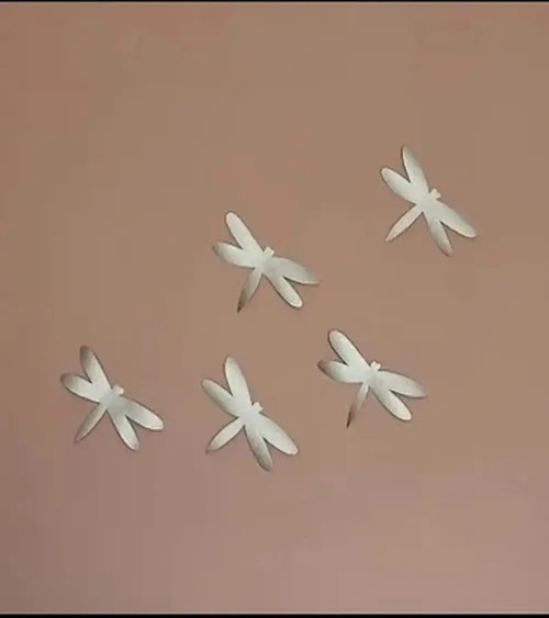 Gouden libellen behang muurstickers