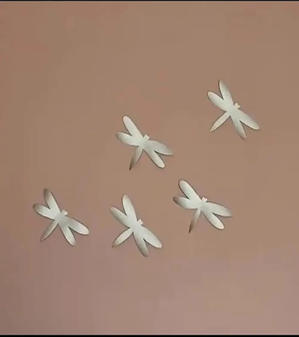 Gouden libellen behang muurstickers