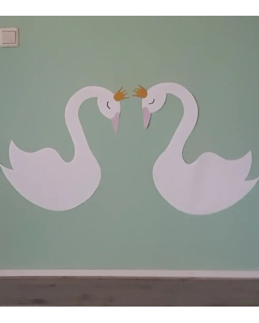 Behangsticker zwanen kinderkamer