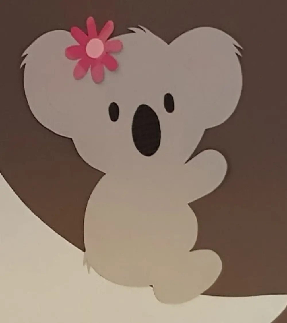 Behangsticker zittend koalabeertje.