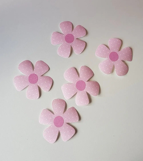 Set met roze bloemen behang stickers meisjeskamer.