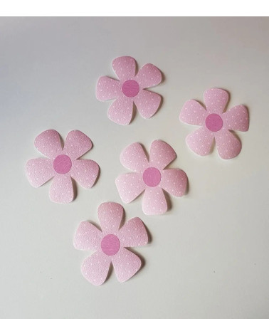 Behang muursticker babykamer set bloemen licht roze.